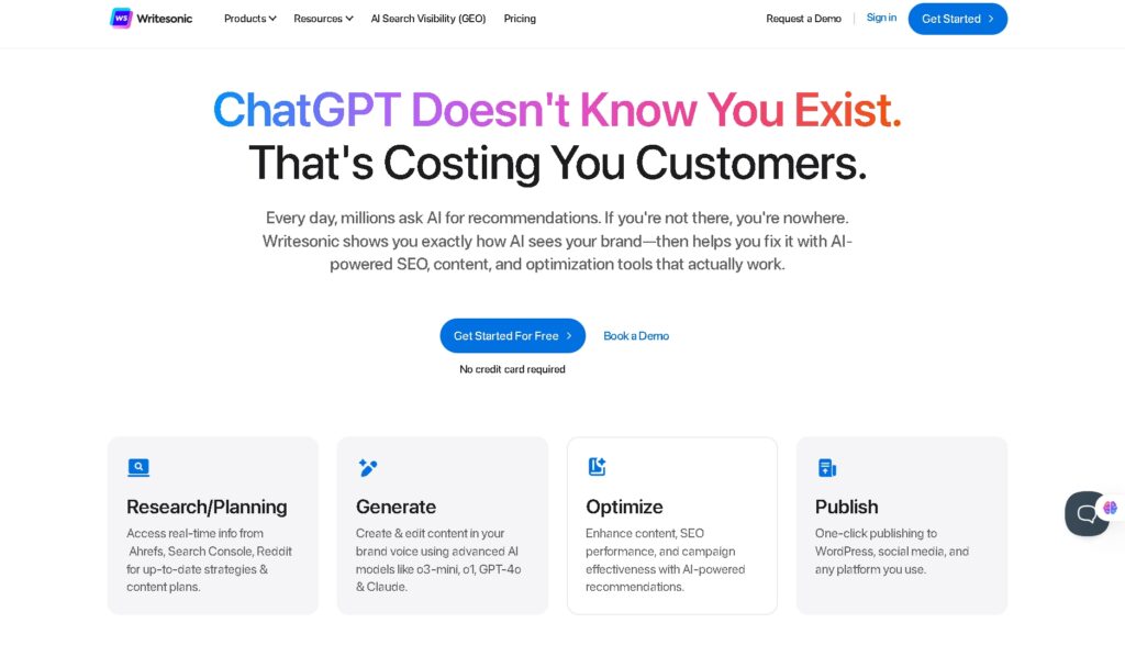 Writesonic dashboard in free vs paid AI tools comparison, displaying headline generation results.