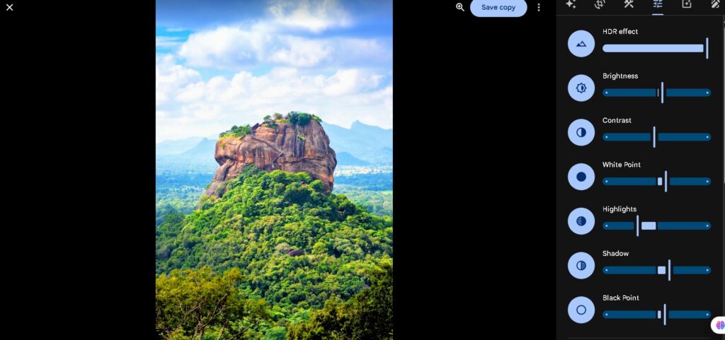 Before and after image using stylize tool in Google Photos