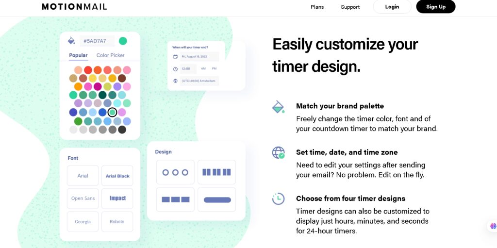 Motion Mail dynamic countdown timer in email campaign