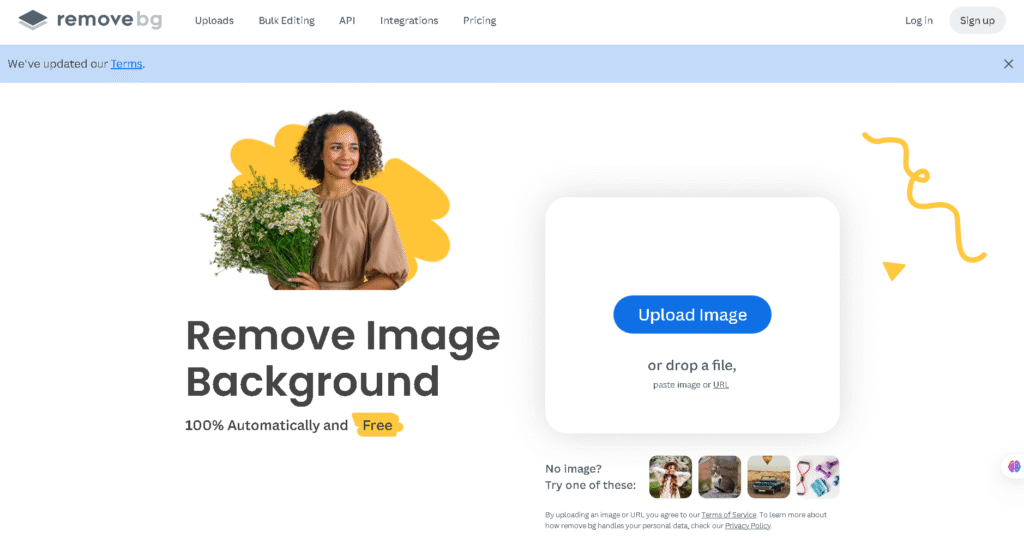 Best AI Clipping Tools– Remove.bg AI interface showing background removal of a product image.

