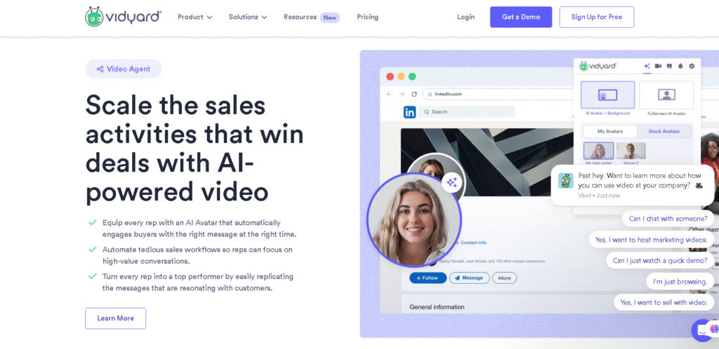 Vidyard screen recording tool as a Loom Alternatives for business