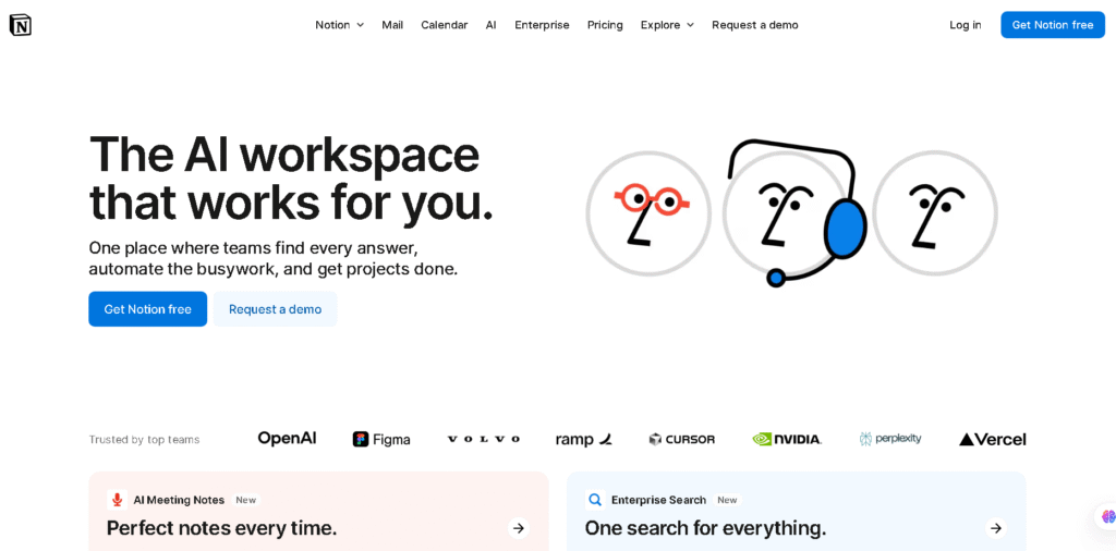 Notion workspace used by teams looking for ClickUp alternatives