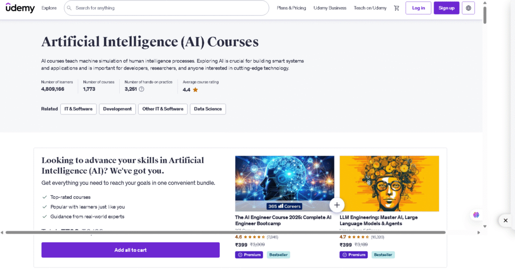 Introduction to Prompt Engineering beginner course on Udemy screenshot an AI prompting courses