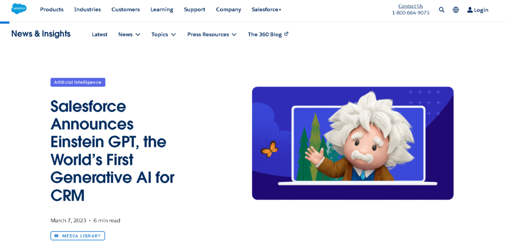 Salesforce Einstein AI sales platform with predictive analytics and automated CRM insights an AI Tools for Sales