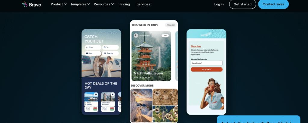 Bravo Studio interface converting Figma to mobile app
