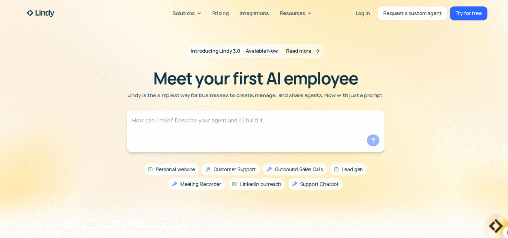 Lindy AI workflow automation dashboard with multi-app integrations 2025 – 5 AI automation tools