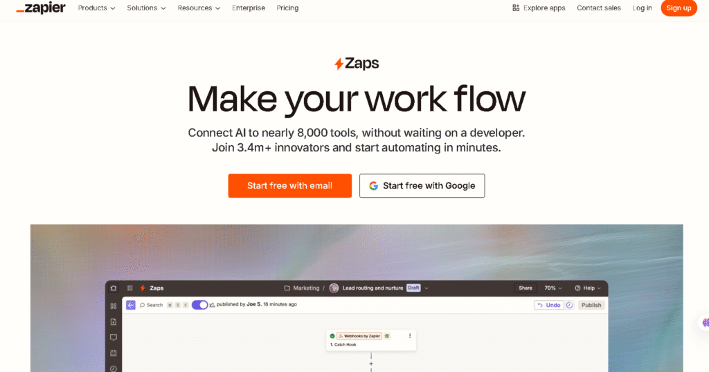 Zapier AI automation workflow setup with predictive triggers 2025 – 5 AI automation tools 