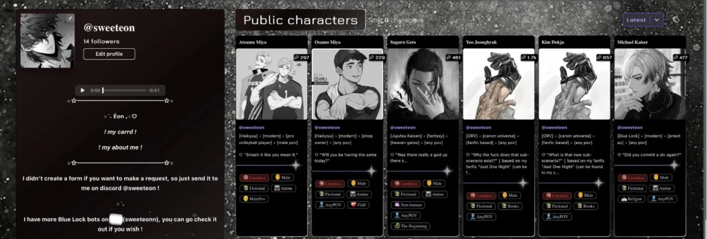 janitor ai css profile template
