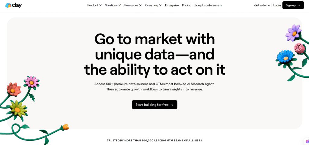 Clay AI platform creating personalized outreach email with LinkedIn data