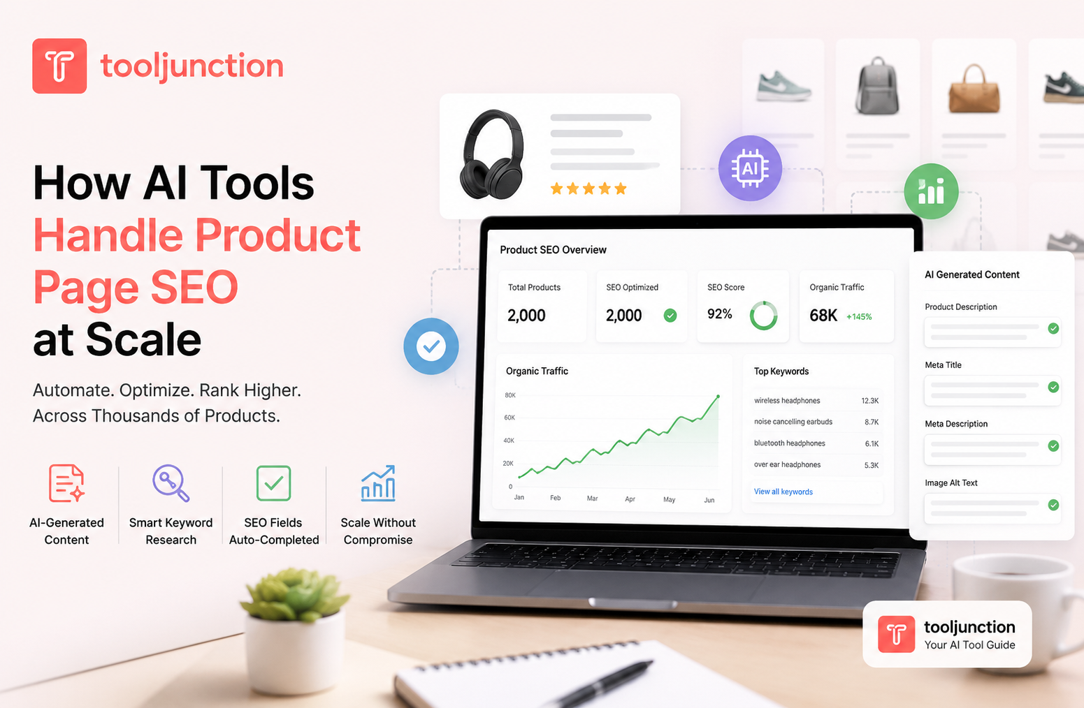 How AI tools handle product page SEO at scale