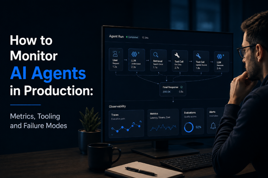 How to Monitor AI Agents in Production: Metrics, Tooling and Failure Modes