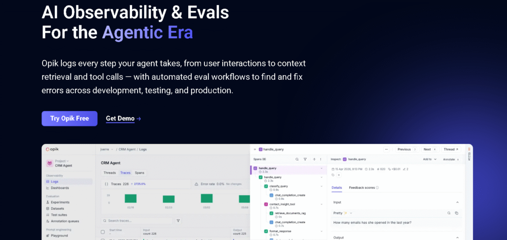 Opik is one of the Best LLM Observability Tools in 2026